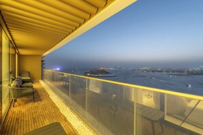 Apartment, Sea View, Beachfront | Balcony view - Grand Marina Bleu I Private Beach & Views I PS5 I Infinity Pool I by Skyline Serenity (Dubai)