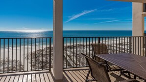 A balcony with a view of the beach and ocean. - Phoenix East 2 2105 3 Bedroom Condo (Orange Beach)
