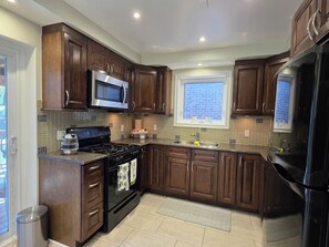 Microwave, oven, stovetop, dishwasher