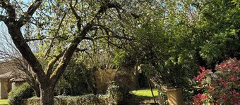 Bourgeois house with large wooded park.