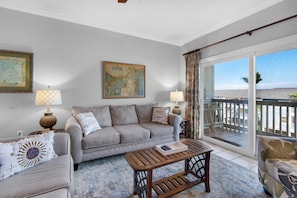 Condo, 1 Queen Bed (Villas on the Gulf unit J10) | Living area - Villas on the Gulf Unit J10 (Pensacola Beach)