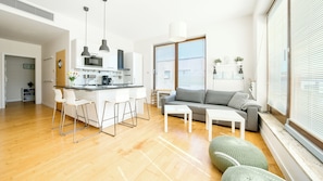 Apartament (51) with roof terrace | Living area | Flat-screen TV - Apartamenty Sun & Snow Golden Tulip (Miedzyzdroje)