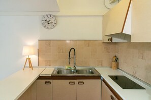 Fridge, microwave, oven, toaster