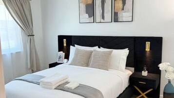 2 bedrooms, in-room safe, iron/ironing board, WiFi