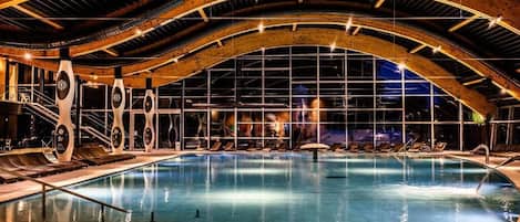 2 indoor pools, outdoor pool, pool umbrellas, sun loungers