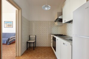 Fridge, oven, stovetop, cookware/dishes/utensils