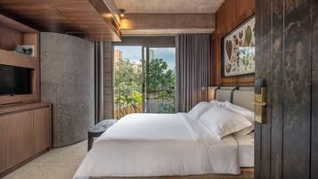 In-room safe, desk, blackout curtains, iron/ironing board