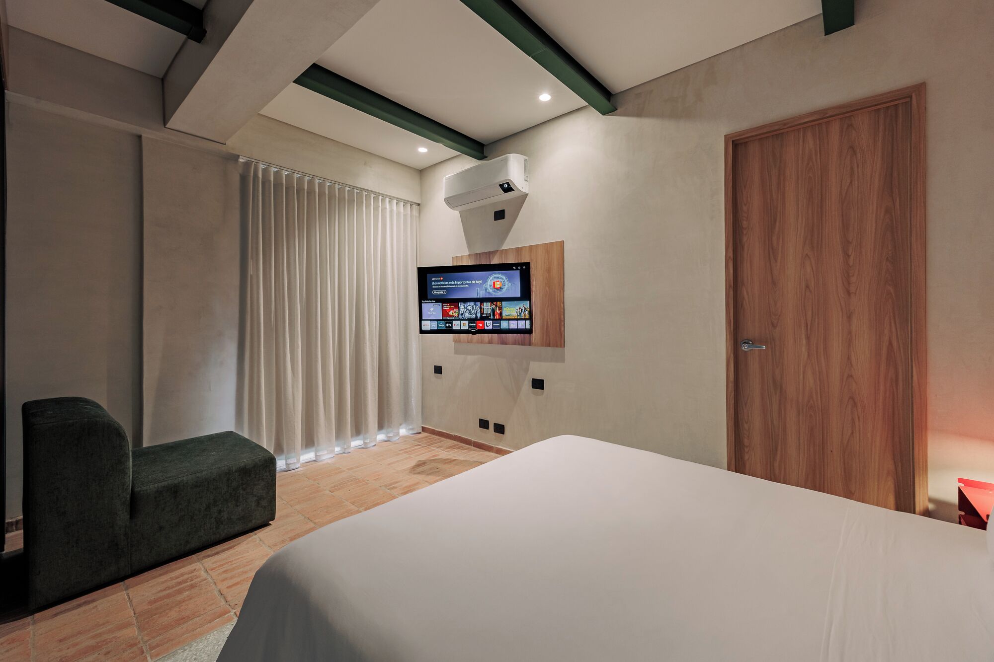 In-room safe, laptop workspace, blackout curtains, soundproofing
