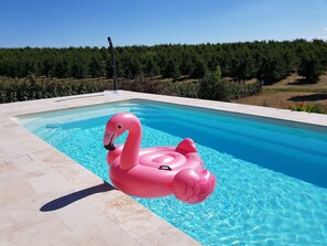 A heated pool
