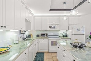 Fridge, oven, stovetop, dishwasher