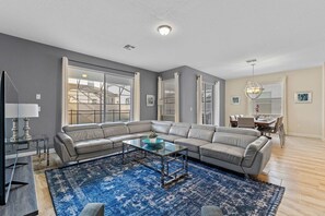 TV, foosball, offices