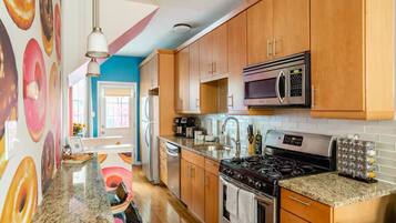 Microwave, oven, stovetop, dishwasher