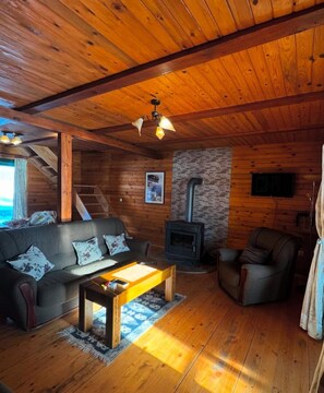 Smart-tv en een open haard