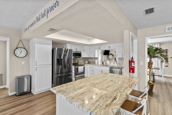 Microwave, oven, stovetop, dishwasher