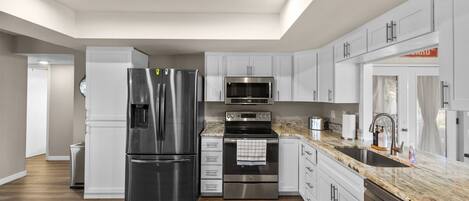 Microwave, oven, stovetop, dishwasher