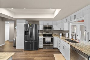 Microwave, oven, stovetop, dishwasher