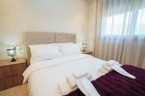 2 bedrooms, iron/ironing board, WiFi, bed sheets