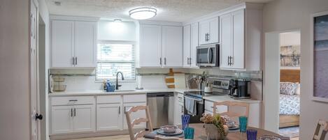 Microwave, oven, stovetop, dishwasher
