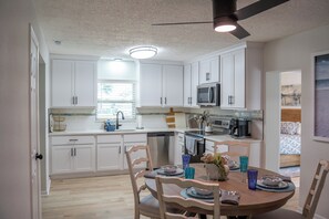 Microwave, oven, stovetop, dishwasher