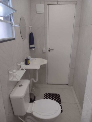Shower, soap, toilet paper