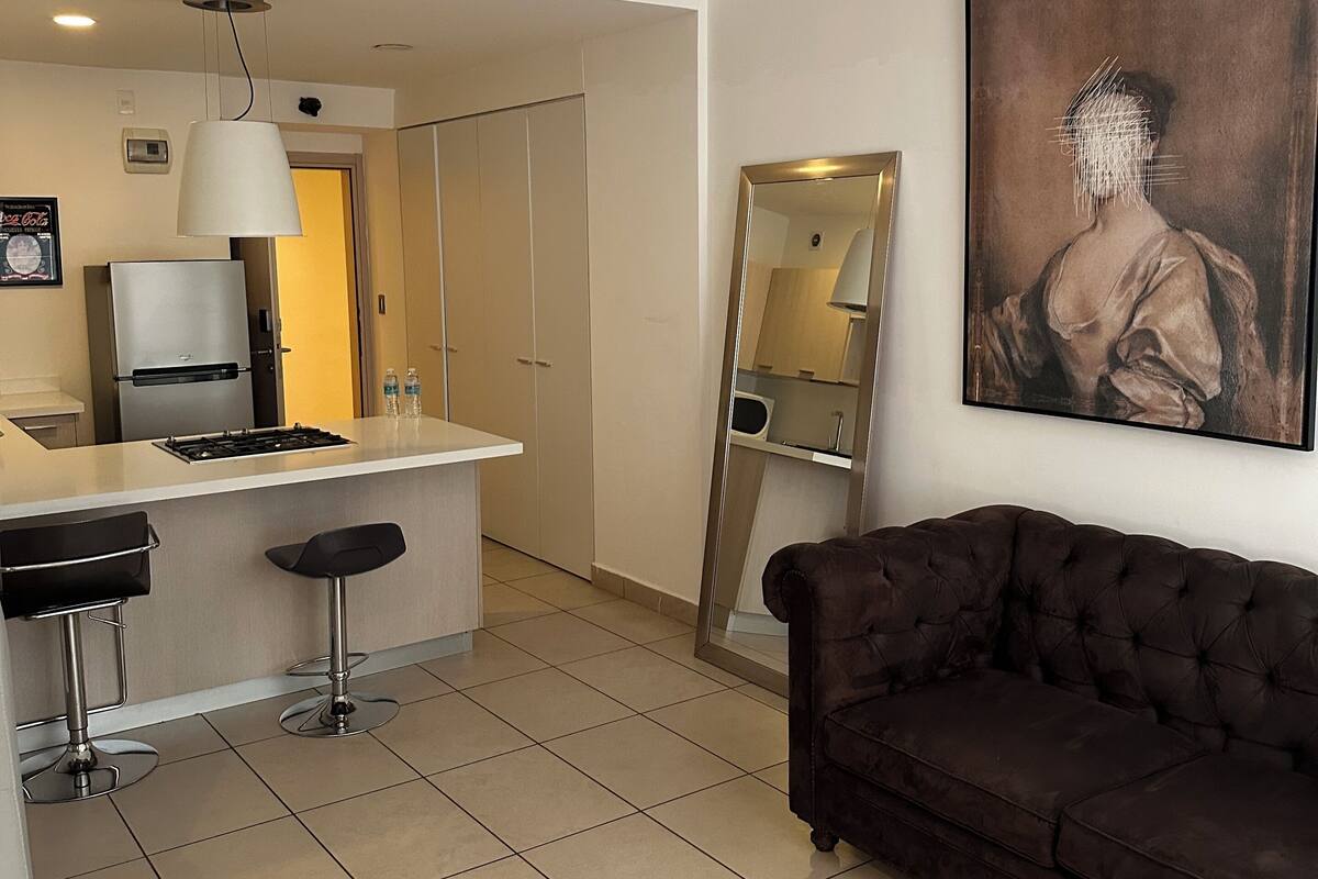 Deluxe Apartment, 1 Double Bed with Sofa bed, Non Smoking, City View | Desk, laptop workspace, blackout drapes, soundproofing