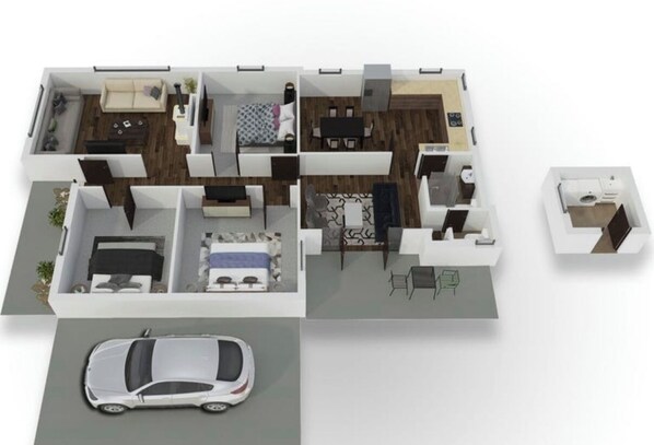 Floor plan - Carisbrook Cottage is a beautiful, cosy, pet friendly home 2 blocks from the CBD (Armidale)
