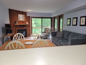 Smart TV, fireplace