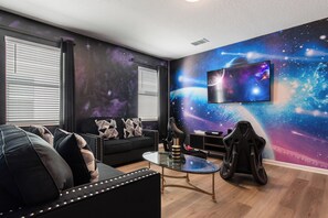 Smart TV, video games, DVD player, books