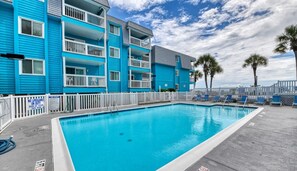 Outdoor pool - Beach House at Garden City. 2-BR condo with private pool, on the beach. (Murrells Inlet)