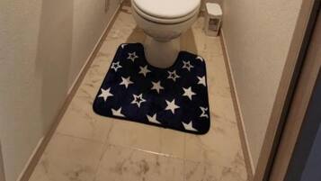 Secador de pelo, toallas, jabón y papel higiénico