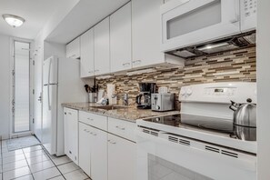 Microwave, oven, stovetop, dishwasher