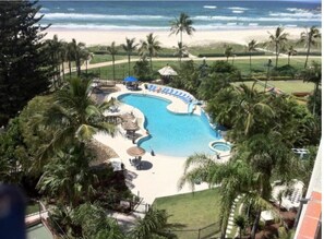 Outdoor pool, a heated pool