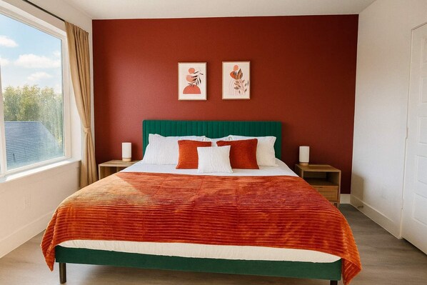 3 bedrooms, iron/ironing board, travel cot, WiFi