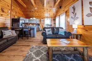 Smart TV, fireplace, video games, foosball