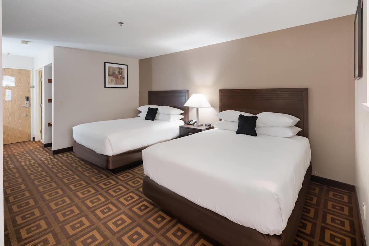 Room, 2 Queen Beds, Non Smoking (Efficiency) | Blackout curtains, soundproofing, iron/ironing board, free WiFi