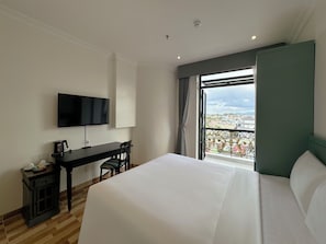 Deluxe Double Room, Balcony, City View | Desk, free WiFi