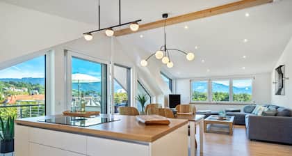 Appartement "PfÀnderblick" avec vue sur les montagnes, terrasse privée et Wi-Fi