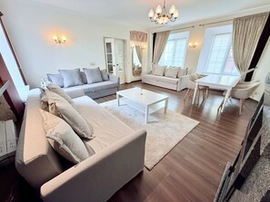Luxury Apartment, Non Smoking, City View | Living area - Pilies8 Luxury Vilnius Apartment (Vilnius)