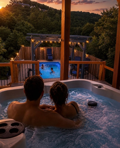 Rustic Retreat w/ Pool, Dome, Hot tub & Privacy