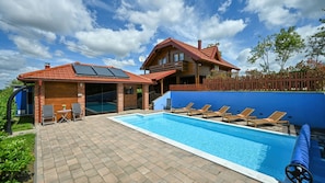 A heated pool
