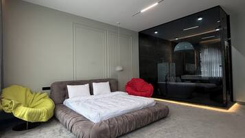 Habitación de lujo doble, baño privado, vistas a la ciudad | Interior
