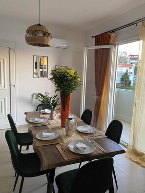 Dining - Βright and stylish apartment in Panormo Village [Rethymno, Crete] (Panormos)