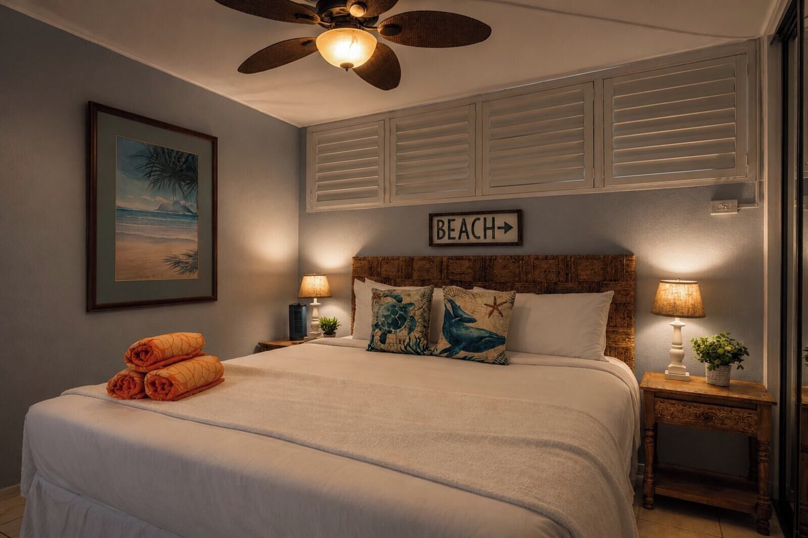 1 bedroom, iron/ironing board, travel crib, WiFi (free)