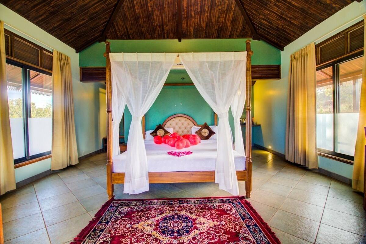 Chambre Deluxe double, balcon, vue sur la vallée | Accès au Wi-Fi (inclus)
