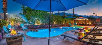 Palm Springs Chic Retro Retreat w Pool/Spa/Games
