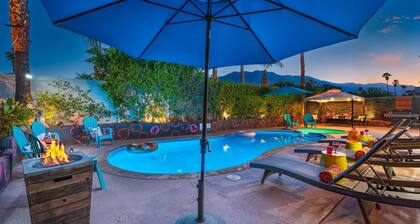 Palm Springs Chic Retro Retreat w Pool/Spa/Games