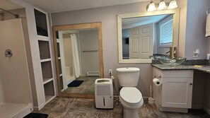 Hair dryer, towels