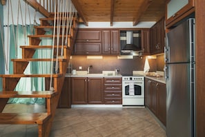 Fridge, oven, stovetop, dishwasher