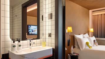 Down duvets, pillow-top beds, minibar, in-room safe