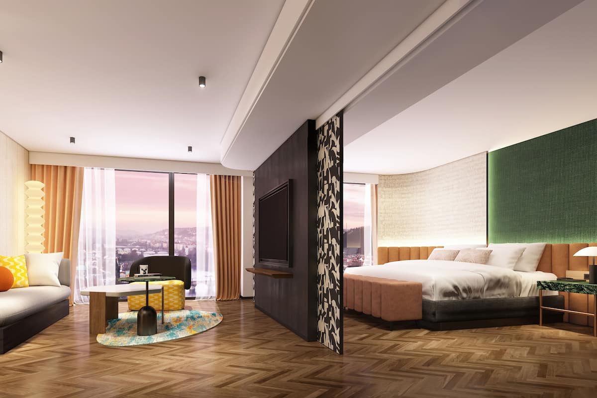 Minibar y caja de seguridad en la habitación